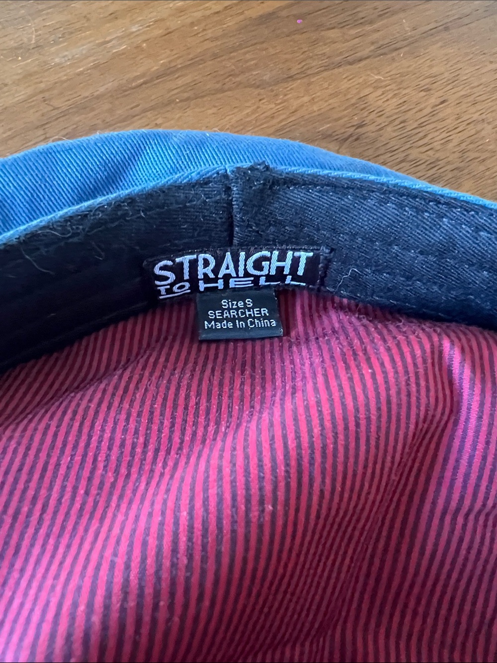 Straight to Hell - Light Blue Captain-Style Cap with Black Braid - Picture 4 of 4